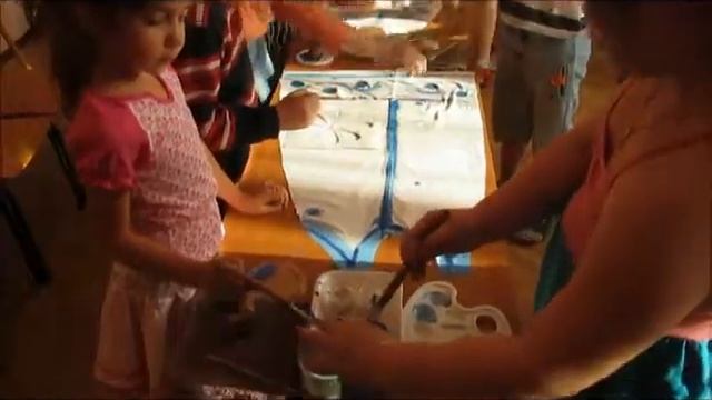 Гжельский сарафан (роспись на ткани) смотреть онлайн