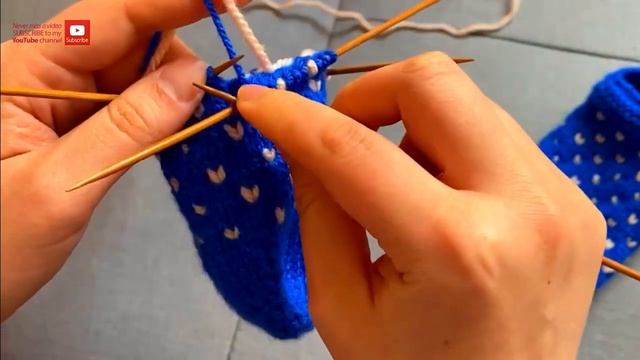 Узор «Крапинки» (#knittingtutorialforbeginners #knittingsocks #вязаныеноски)