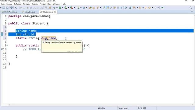 Static Variables and Methods in Java Tamil смотреть онлайн