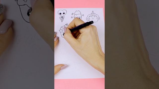 Как сделать наклейки своими руками. Рисуем бумажные наклейки или стикеры. DIy paper stickers #Short смотреть онлайн