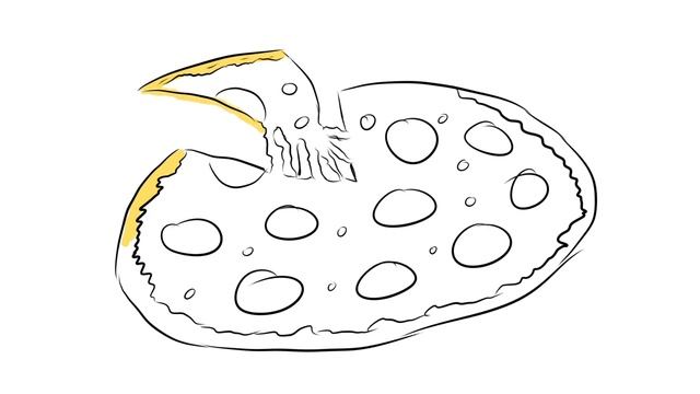 Pizza Drawing, Painting & Coloring for Kids and Toddlers. Let's Paint Together. Рисуем пиццу смотреть онлайн