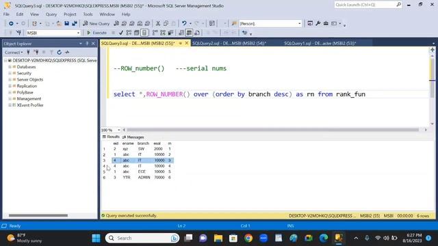 MS SQL | Ranking Function in SQL | Row_Number | Dense_Rank | Rank and Ntile Function | Explained смотреть онлайн