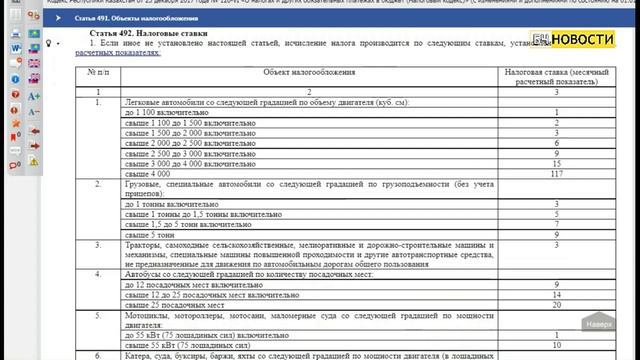 Налог на легковые автомобили в Казахстане с 1 января 2022 года смотреть онлайн