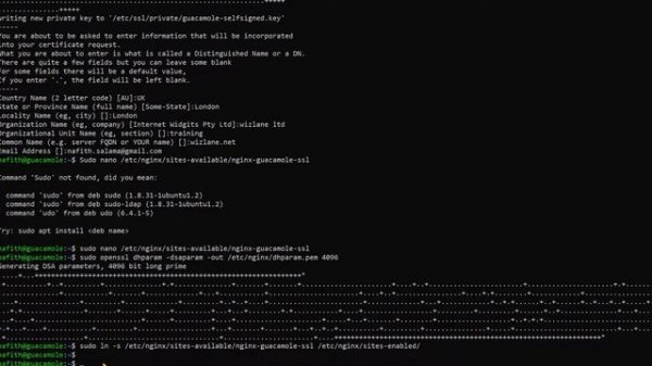 install Self-Signed-Certificate on Apache Guacamole and NGINX