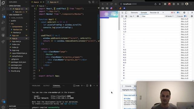 Horizontal Progress Bar - React смотреть онлайн