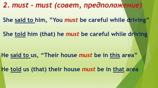 L 112. Модальные глаголы в косвенной речи (Reported Modal Verbs). Правила, особенности и примеры.