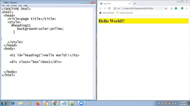 html id and class смотреть онлайн