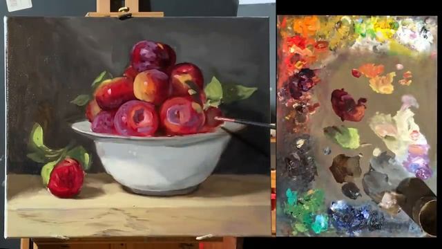 How to paint a realistic still life in oil - painting demo by Aleksey Vaynshteyn смотреть онлайн