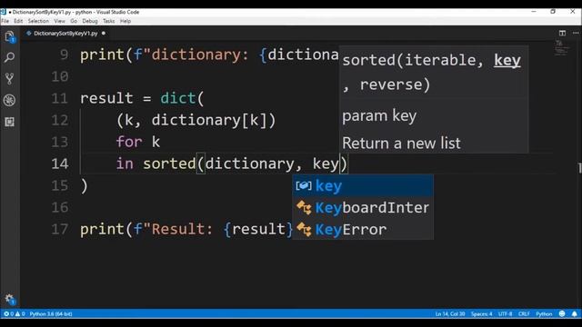 sort dictionary by key v1 in python ? смотреть онлайн