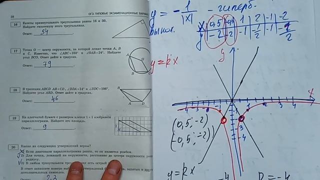 Задание 23 из ОГЭ! Построение графиков функций.Построение графиков функций смотреть онлайн