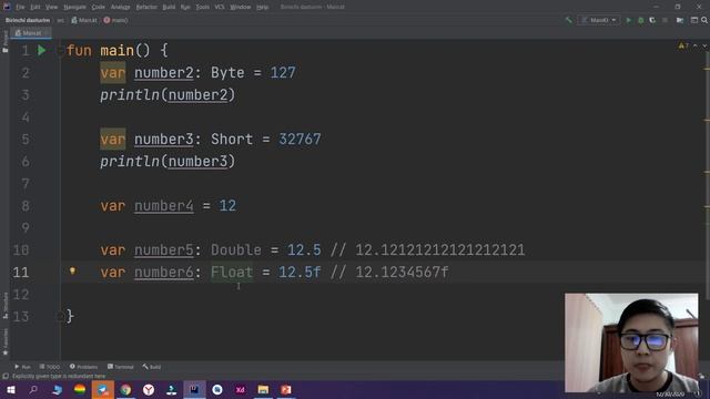Kotlin dasturlash tili | 4-dars: Ma'lumot turlari смотреть онлайн