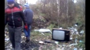 взрыв старого телевизора