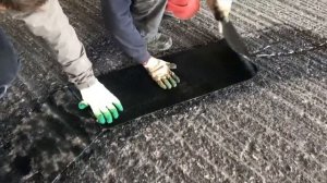 Герметизация трещин нижнего слоя асфальтобетонного покрытия BIGUMA®-SAMI Band