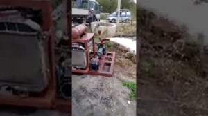 Мотопомпа 100куб\час. Первый пуск.