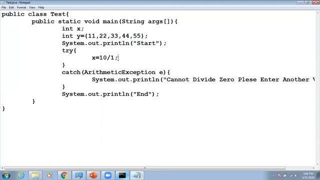BIT SEM1 Java Exception Handling Part 1 смотреть онлайн