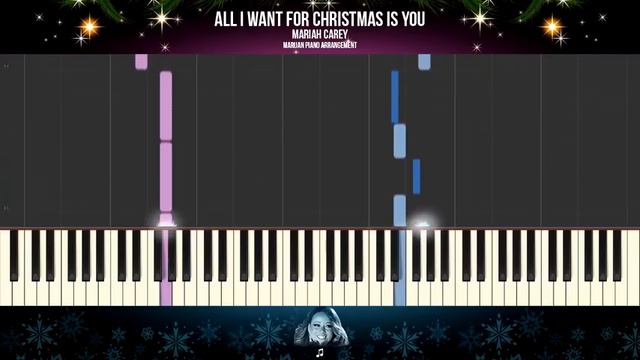 How To Play: Mariah Carey - All I Want For Christmas Is You | Piano Tutorial EASY + Sheets смотреть онлайн