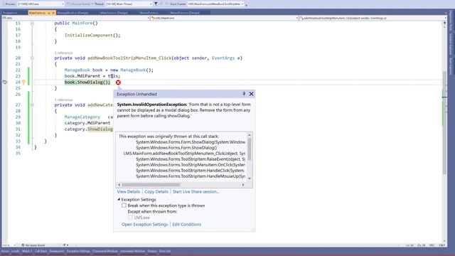 Fix : form that is not a top level form Exception in Windows Form C# смотреть онлайн