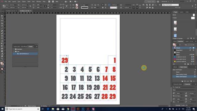Create calendar automatically in inDesign CC with calendarNalivator смотреть онлайн