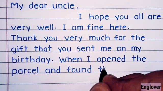 Write a letter to your uncle thanking him for the birthday gift | letter to uncle смотреть онлайн