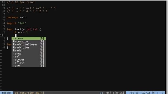 Recursion - Go Lang Programming Tutorial: Part 16 смотреть онлайн
