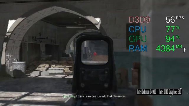 Intel UHD Graphics 610 -- Intel Celeron G4900 -- Call of Duty Modern Warfare 2 FPS Test смотреть онлайн