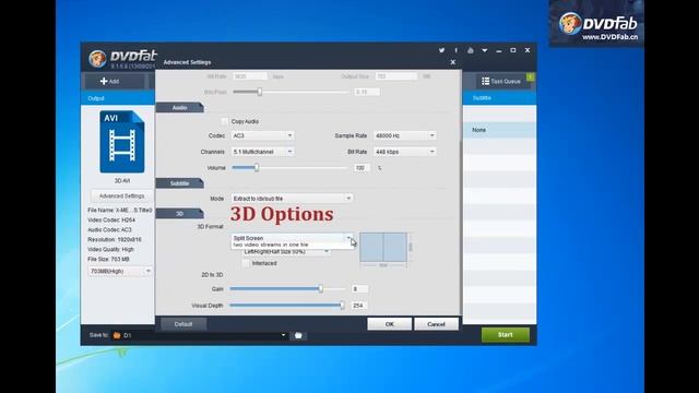 Tutorial on how to convert Bluray to 3D AVI with DVDFab Blu-ray Ripper (3D Plus) смотреть онлайн