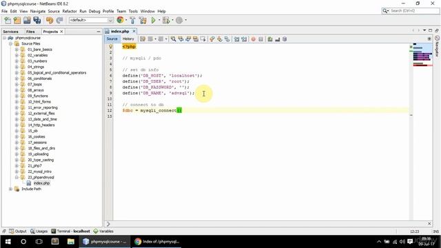 50 connect to db with php - PHP and MySQL beginner to developer смотреть онлайн