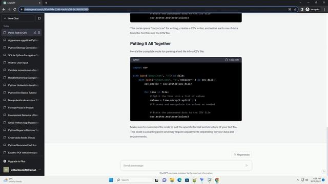 Parsing text file to csv in python смотреть онлайн
