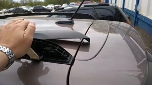 Kia Rio X line, установка кронштейна под  антенну