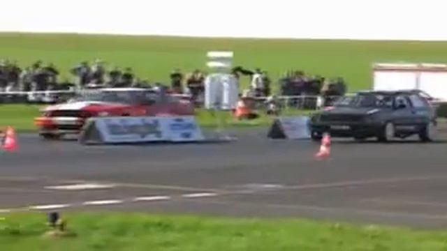 Golf 2 VR6 Bi-turbo VS Ford Mustang GT 500 смотреть онлайн