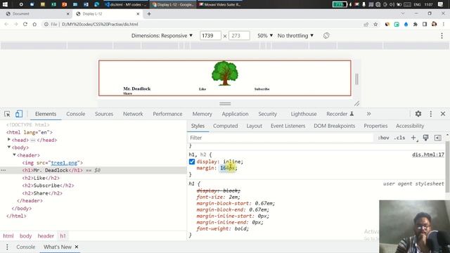 CSS Display lecture-12 | Web development in Hindi | CSS3 | inline | block | смотреть онлайн
