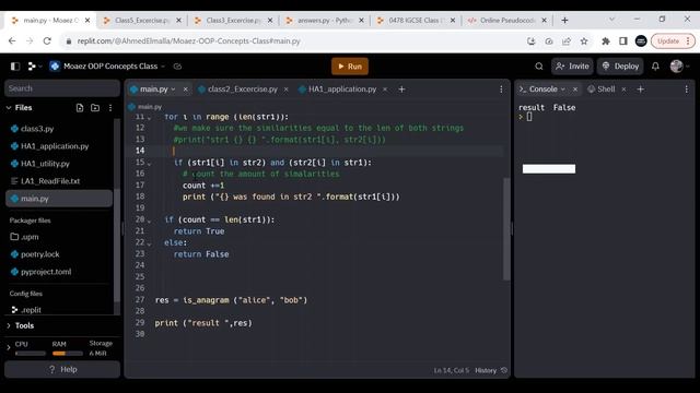 OOP Python video tutorial Class 4 (Part 3 - Continue. Solving anagram Challenge) - Python tutor смотреть онлайн