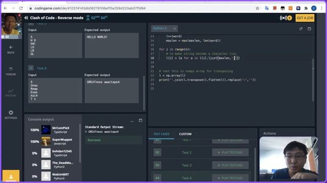 CodinGame | Clash of Code 5 смотреть онлайн