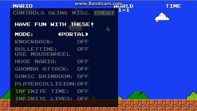 Как открыть читы в портал mariO 1.6 смотреть онлайн