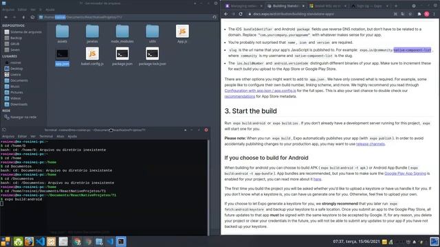 Gerando o APK de um aplicativo React Native com Expo CLI смотреть онлайн