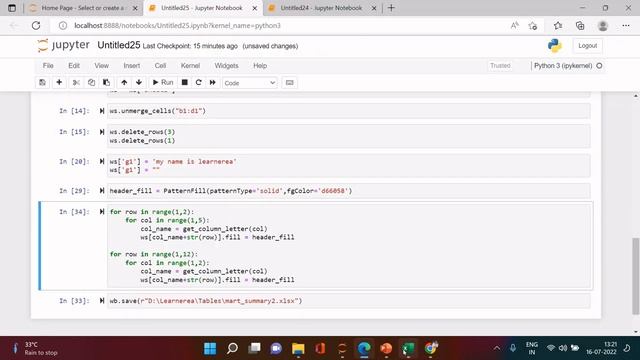 How to Automate Excel Work with Python using openpyxl | Learnerea смотреть онлайн