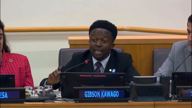Gibson Kawago Speaking at the United Nations Headquarters at the High Level Political Forum 2023 смотреть онлайн