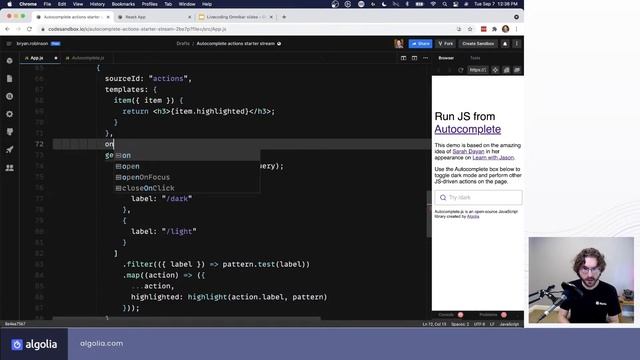 Trigger user interactions directly from your search box with Autocomplete.js смотреть онлайн