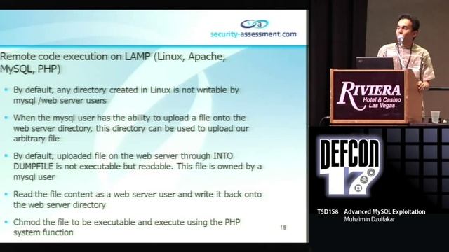 DEFCON 17: Advanced MySQL Exploitation смотреть онлайн
