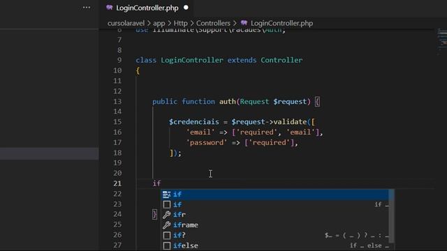 Curso de Laravel - #58 Autenticação simples смотреть онлайн