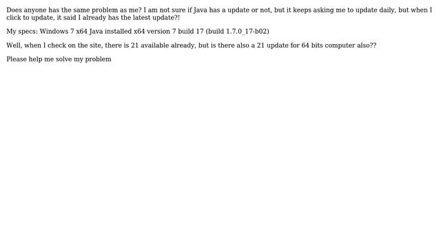 Java - indicated update available but when clicked said already latest смотреть онлайн