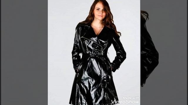 Transparent latex  vinyl trench coatrain wear coats for gorgeous womensgirls