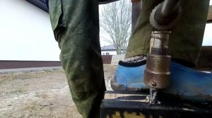 Как построить беседку своими руками одному  Часть 4  Устанавливаем стойки