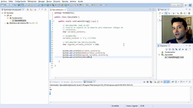 Java: Declarar variables de tipo de dato primitivo: char (carácter) смотреть онлайн