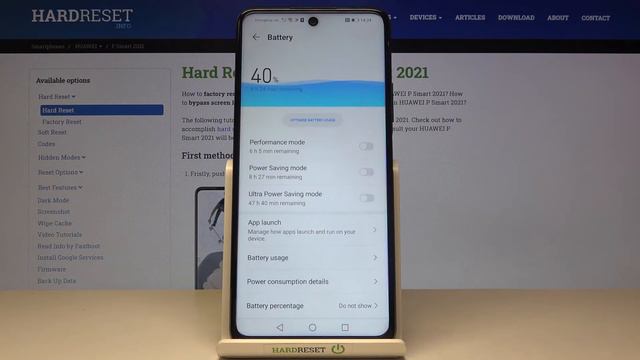 How to Enable Battery Percentage in HUAWEI P Smart 2021 NFC – Battery Status смотреть онлайн