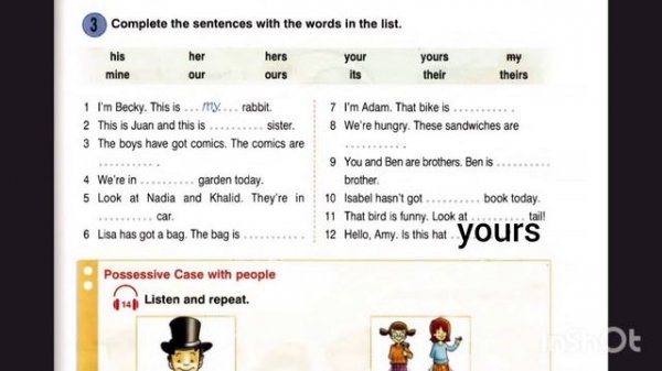 Ingliz tili darslik:Possessives-egalik sifatlari va olmoshlari 3-UNIT #ingliztili #possessives