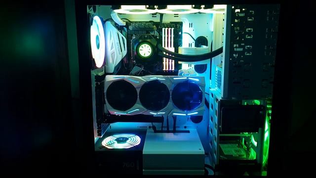 Intel i7 8086k, Asus GTX 1080 White Custom Case CoolerMastar HAF X RGB смотреть онлайн