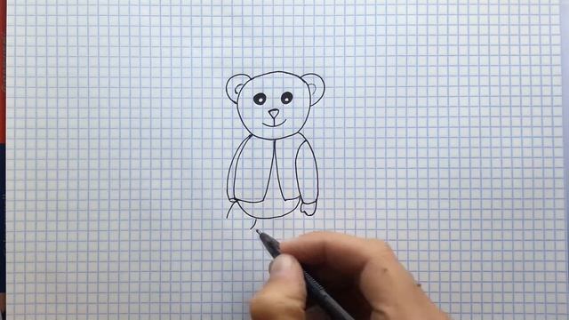 Рисуем Простые рисунки #2. Как нарисовать Мишку. How to draw a Bear or kids смотреть онлайн