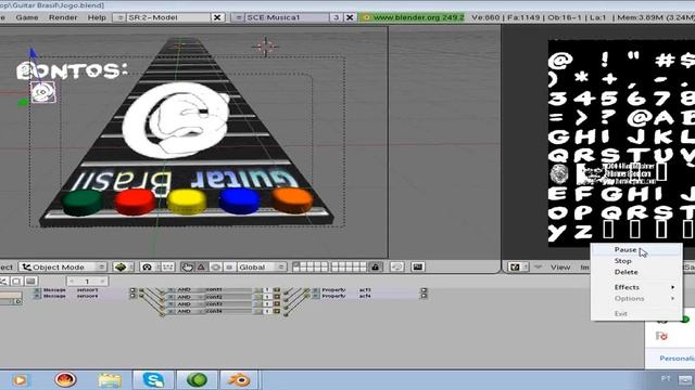 #5 Como criar um jogo estilo Guitar Hero (blender) - Terminando Pontuação e Pausa смотреть онлайн