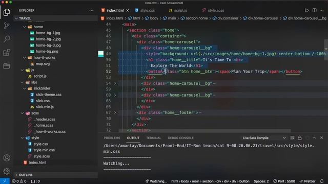 HTML CSS Урок №14 Carousel Travel pt 2 sat 9 00 смотреть онлайн